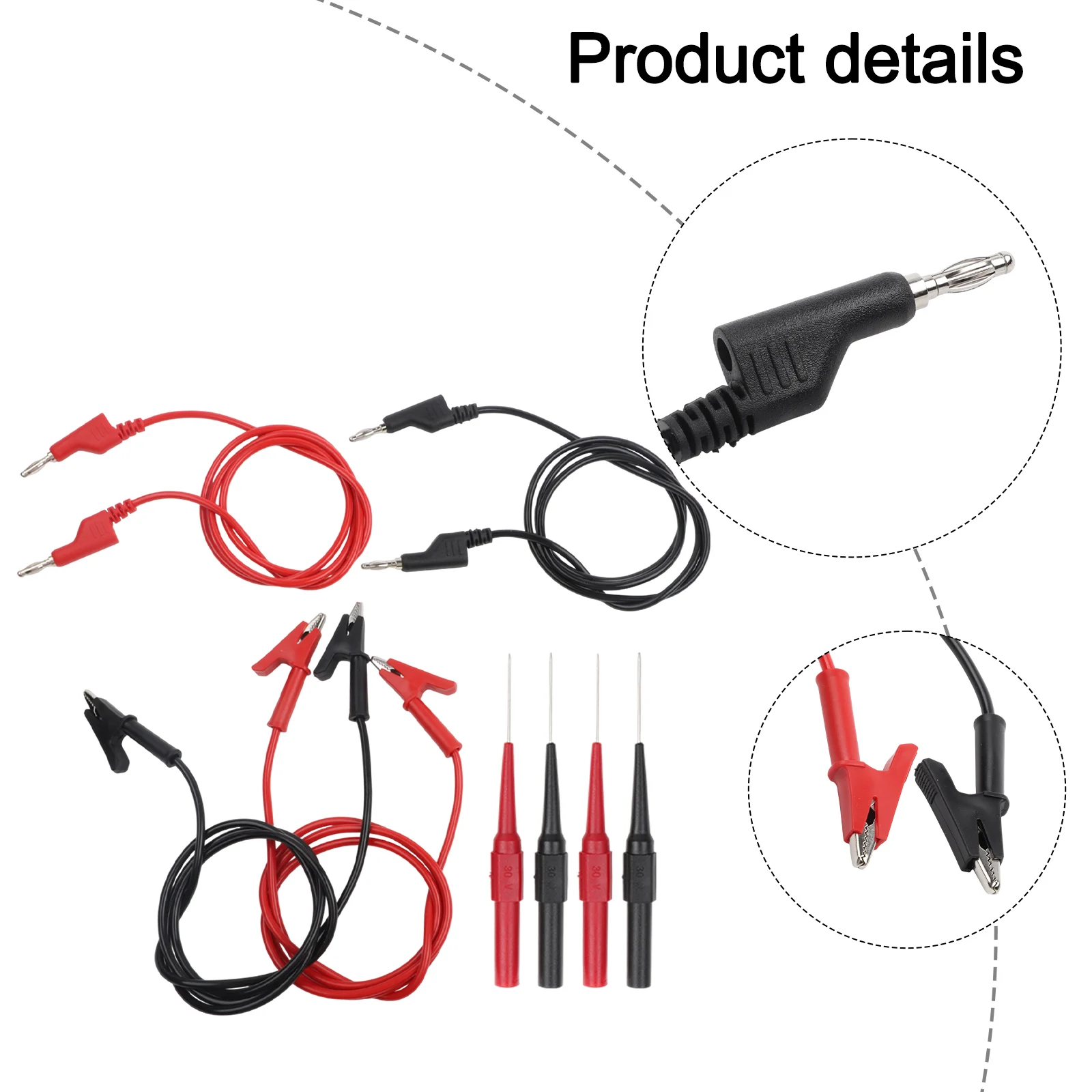 

Crocodile Clips Digital Multimeter Accessories Best For Electronics Industry Nickel-Plated Copper For Automotive Maintenance