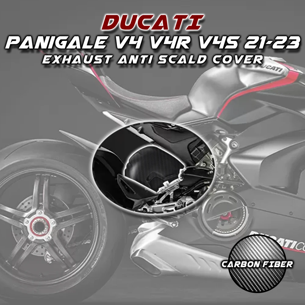 

For Ducati Panigale V4/ V4S/ V4R 2018-2022 2019 2020 100% Carbon Fiber Exhaust Anti Scald Cover Fairing Motorcycle Accessories