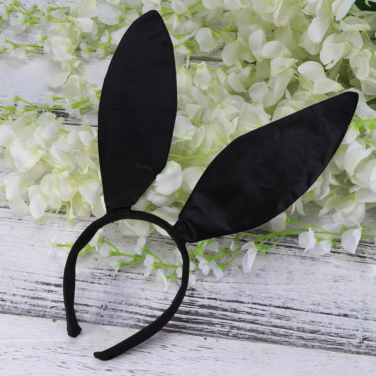 Fuzzy Bunny Rabbit Ear Black Hair Band Ears Adult Large Easter Headband Accessories Make up Women's