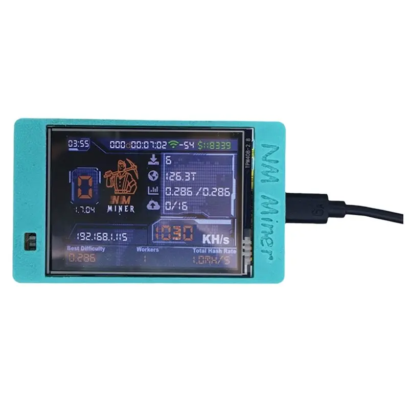 

Новинка! NM MINER+ BTC с 2,8-дюймовым смарт-дисплеем, 1030KH/S, улучшенный биткойн-крипто-майнер для соло-лотереи с корпусом Nerdminer для майнинга