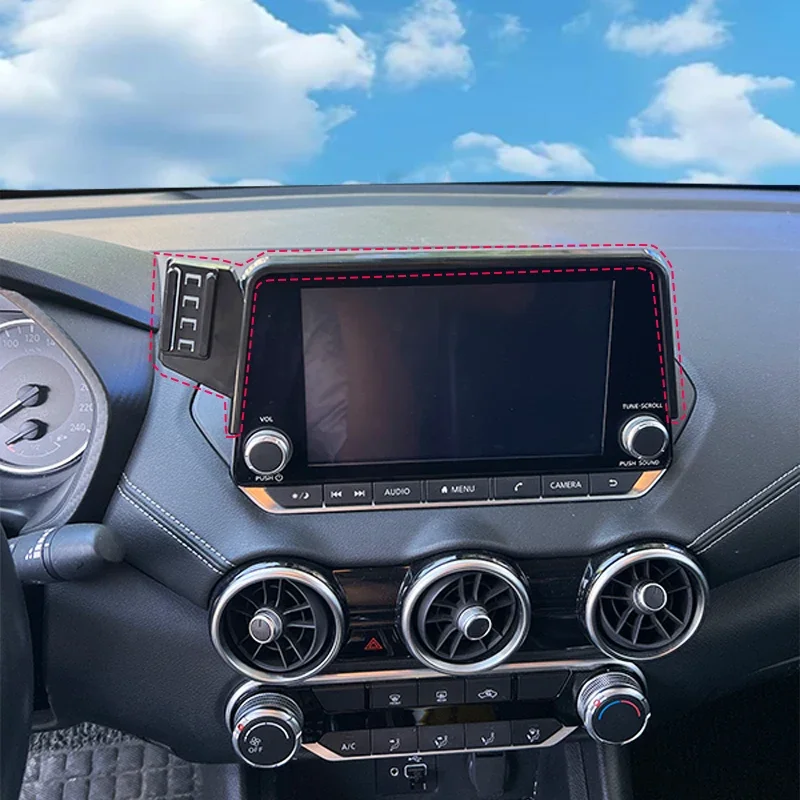 For Nissan Sentra B18 2020-2023 Car Specific Phone Holder with 15W Wireless Fast Charging Dashboard Mount for 8 Inch Screen