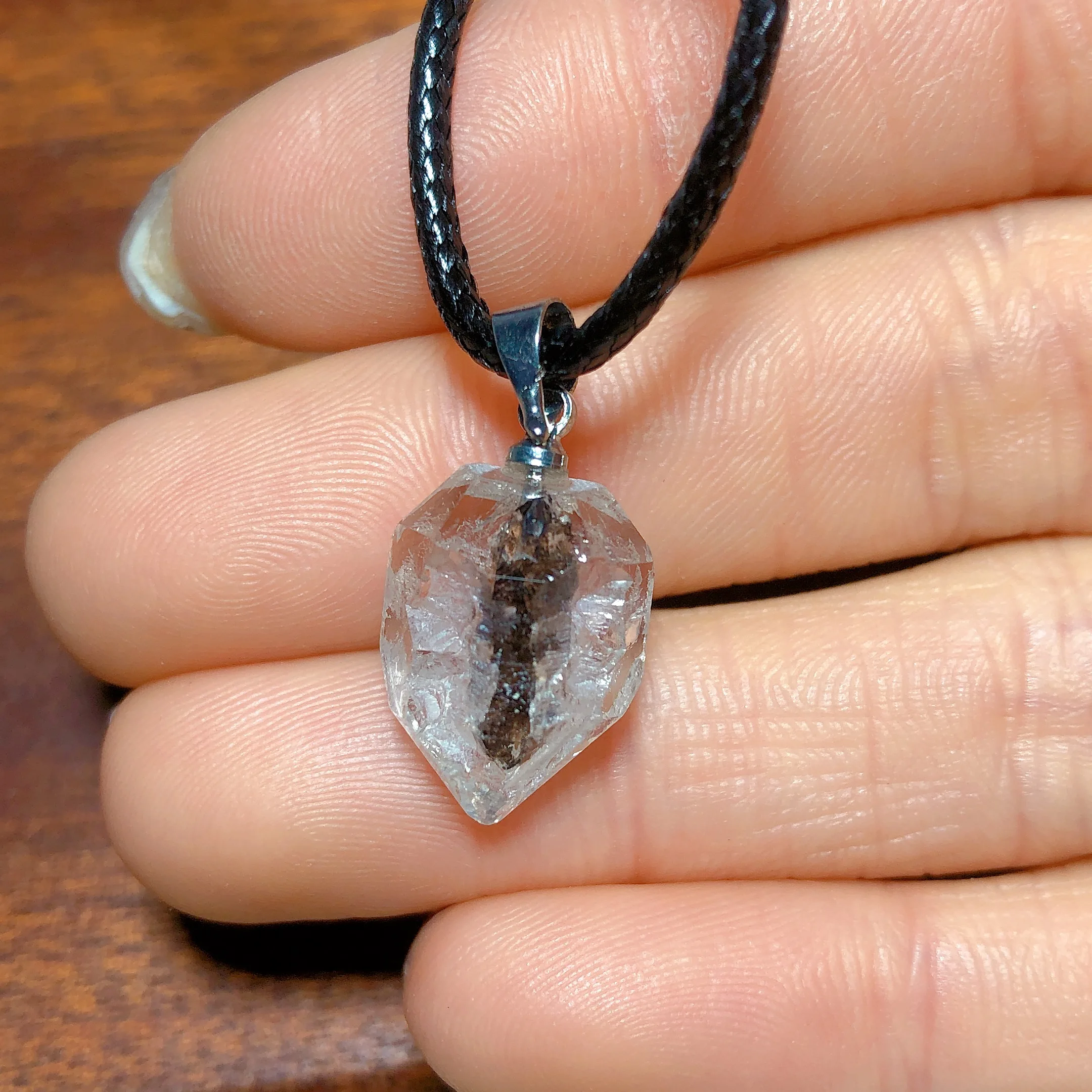 Natural Crystal Herkimer Diamond Pendant Gemstones Mineral Energy Reiki Home Decorations Gift