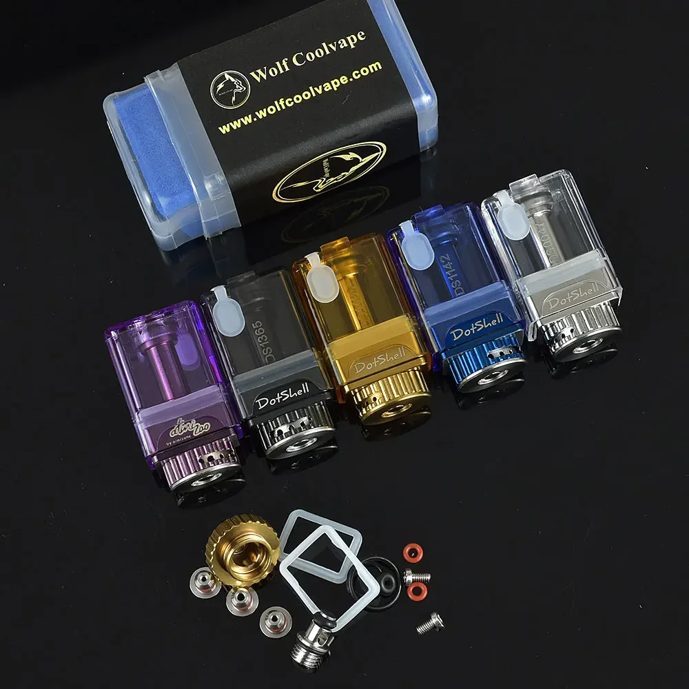 Wolfcoolvape Dotshell สไตล์ RBA Rebuildable ถังสําหรับ dotAIO AIO Pod ชุด 316SS MTL Pins 1.0 1.2 1.5 มม.Vape Atomizer