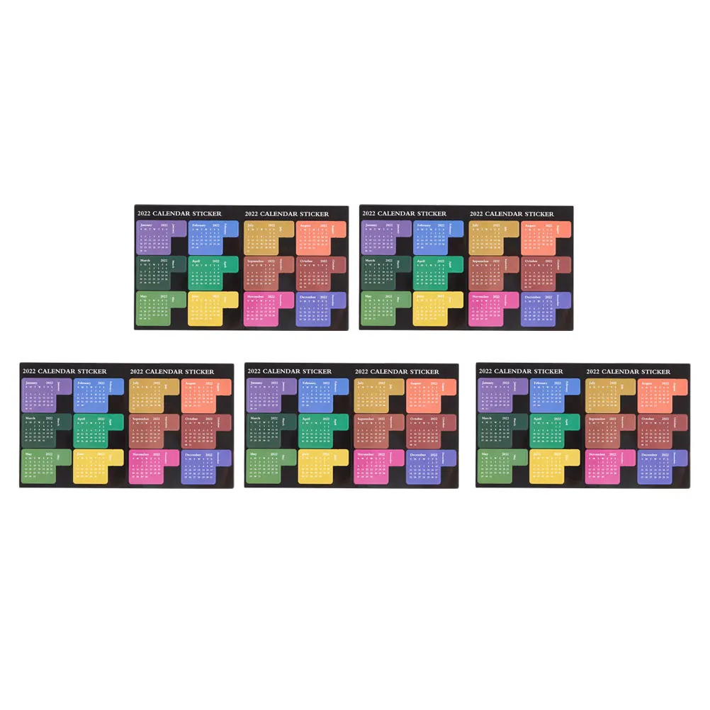 

5 Pcs Sticker Tabs Copper Plate Practical Label Month Index Office Supplies School Month Sticker