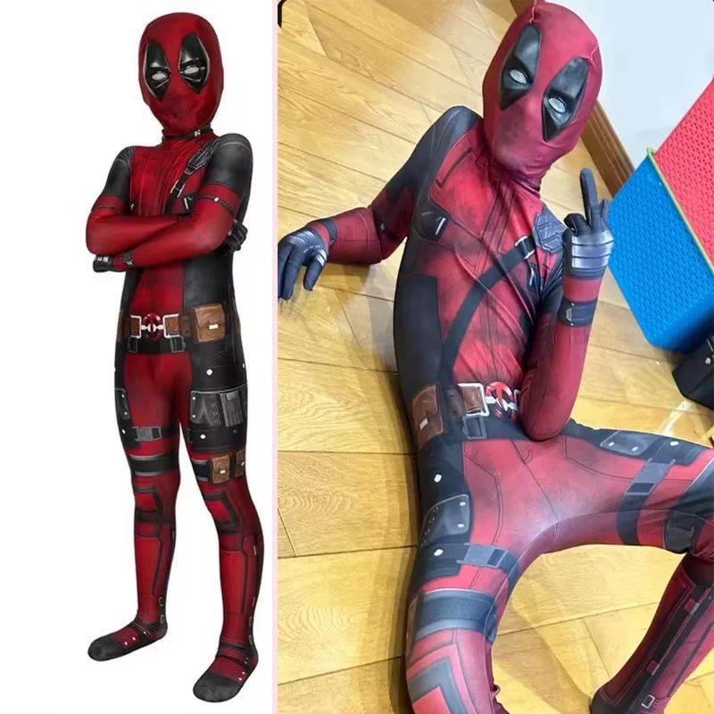 Disfraces de Deadpool para niños, mono de Cosplay de superhéroe, entrenamiento de compresión de cómic, Body Building, Dead Pool, Anime, Halloween