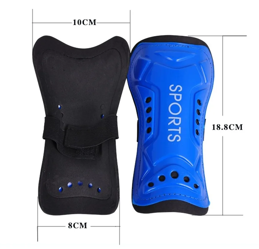 Espinilleras con correas de fútbol, protector de pantorrilla ligero profesional para niños, accesorios de fútbol, 1 par