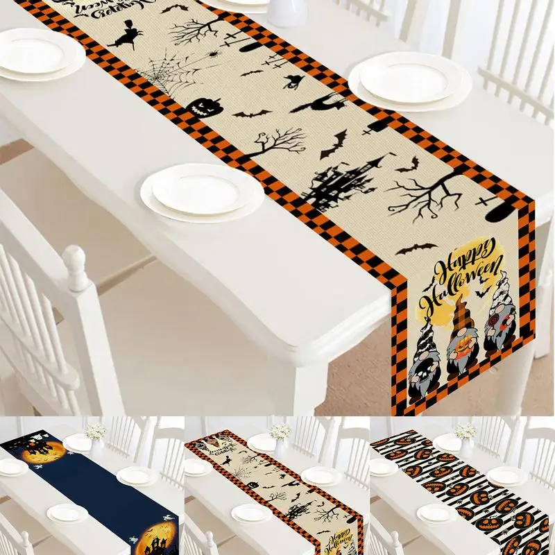 Halloween Table Decorations Gothic Overlay Collection Runner For Halloween Table Decor Indoor Outdoor Home Party Decor Tabletop