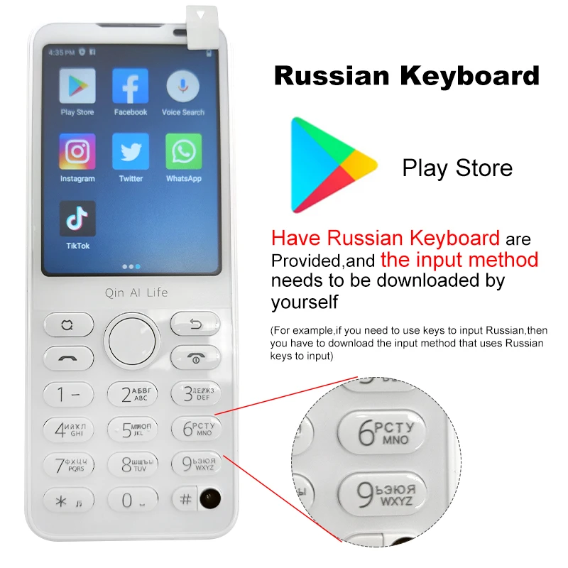 New Qin F21 Pro Smart Touch Screen Phone Wifi +2.8 Inch 3GB + 32GB