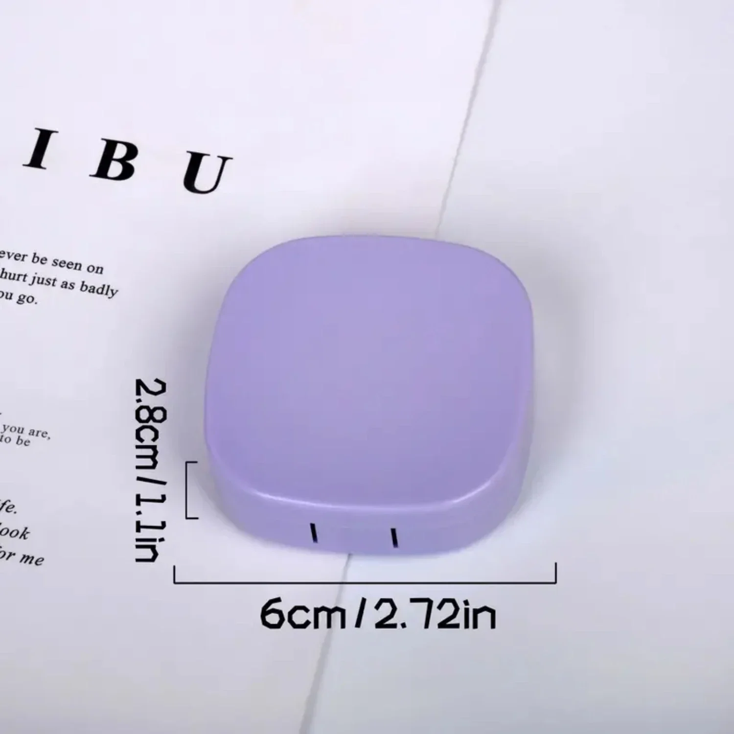 Handige, draagbare en compacte Macaron-kleurige contactlensopbergdoos voor reizen en dagelijks gebruik met ingebouwde spiegel