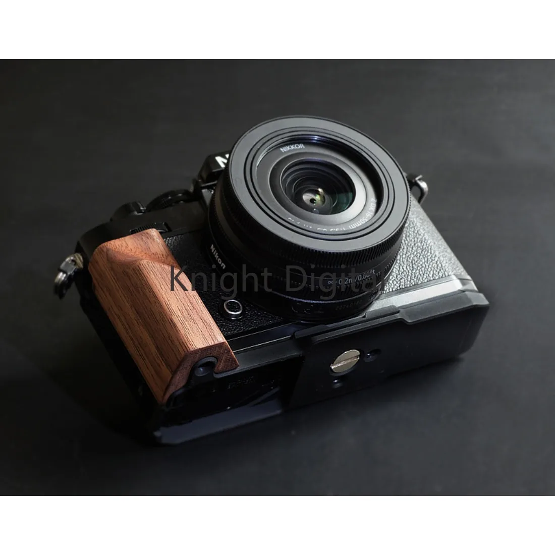 Ebony Walnut Wood L Plate Bracket Tripod Quick Release for Nikon ZFC Z-fc Digital Camera Arca-Swiss RSS Base Grip Handle Tripod