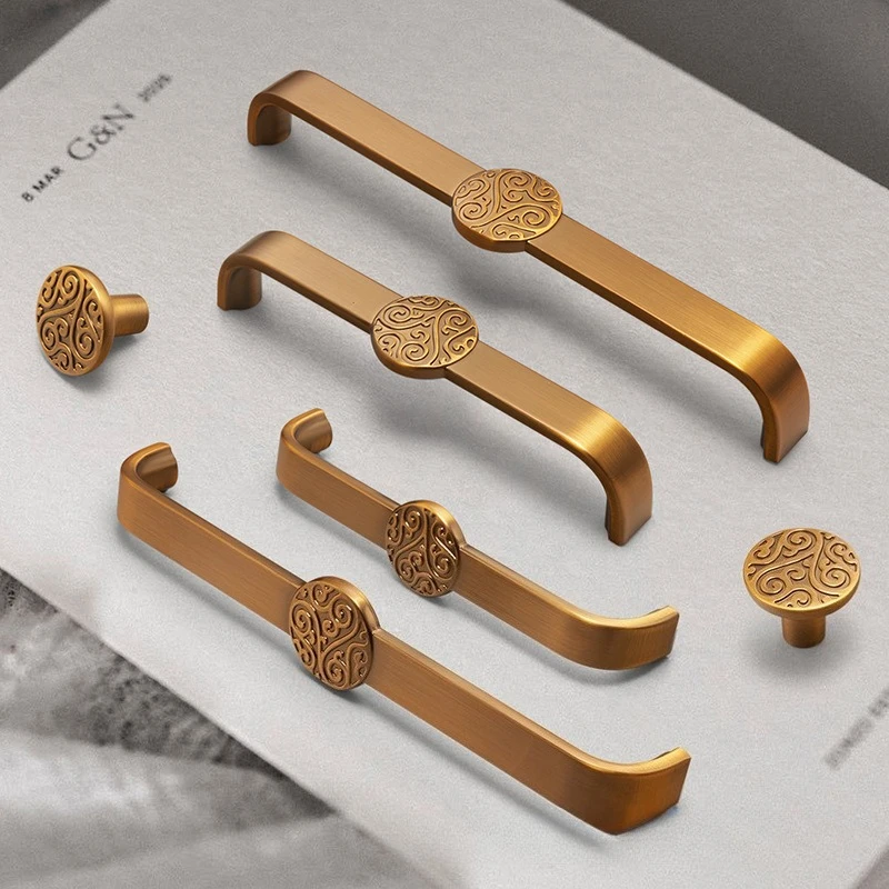 Zinc Alloy Cabinet Handles Antique Vintage Drawer Knobs Retro Wardrobe Pulls Kitchen Cupboard Bathroom Shoe Cabinet Handle