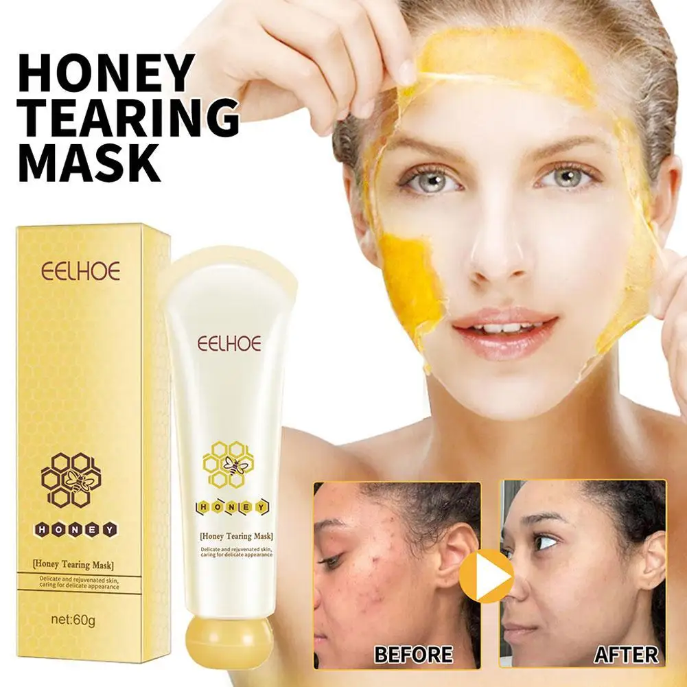 

60g Peel Honey Mask Removes Blackheads Exfoliates Skin Cleanses Skin Hydrates Face Care Beauty Health