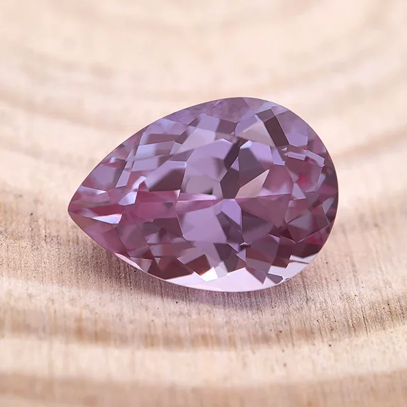 

Top Lab Grown Alexandrite Stone Pear Shape Purple Color Charms Beads Selectable AGL Certificate for Diy Jewelry Making Materials