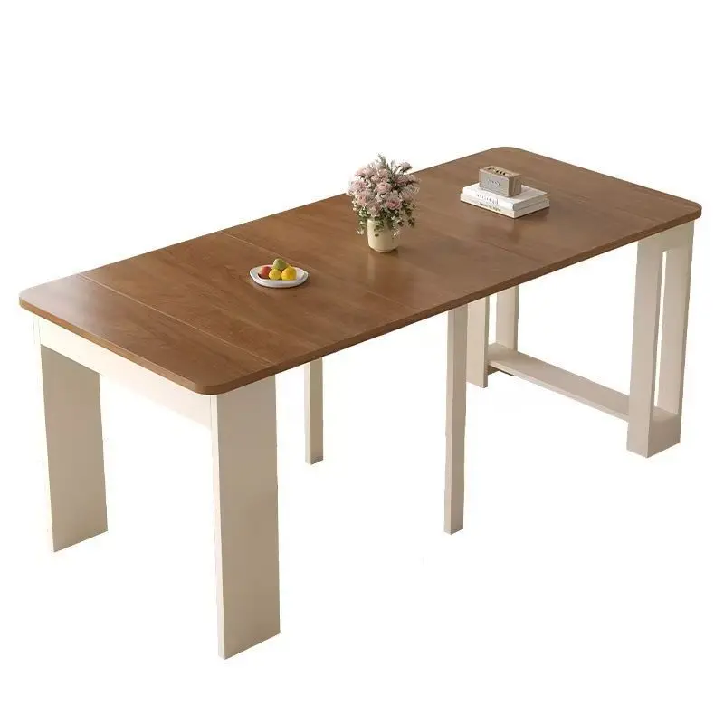 

Living room household walnut color variable eating table small apartment