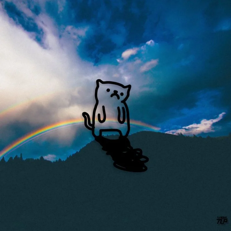 

TLPHollow автомобильные наклейки грустный кот граффити теневые линии милый питомец окрашенное стекло водостойкая наклейка