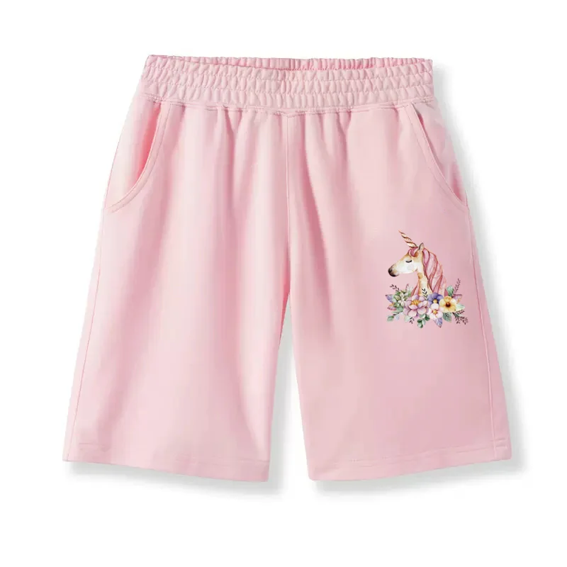 2024 Girl Summer New Pants Bow Cat Cartoon Shorts Loose Casual Short Pant 3-14T Kids Cotton Cute Trousers