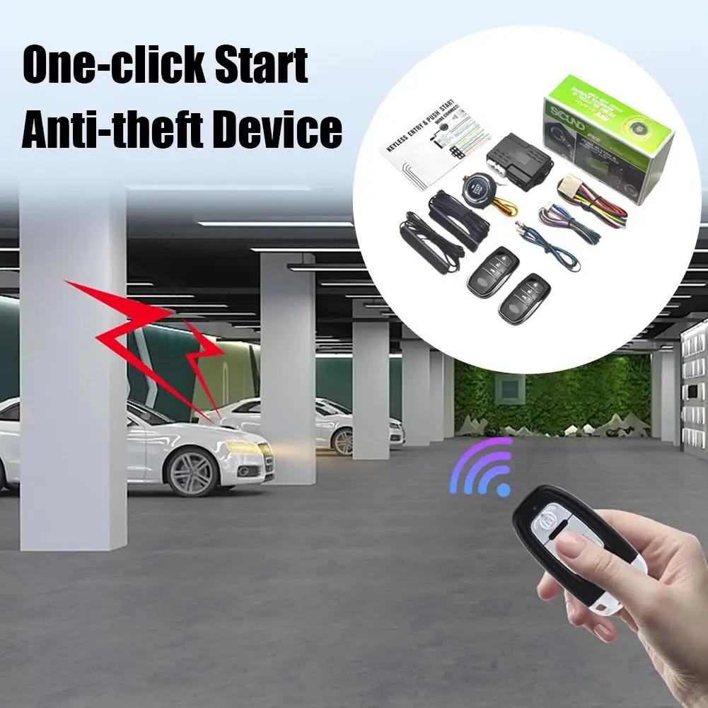 

Auto Start Stop Keyless Entry System Smart Key Remote Push Start Entry Auto System Kit Butt Car Start Keyless One With Auto S2Y3