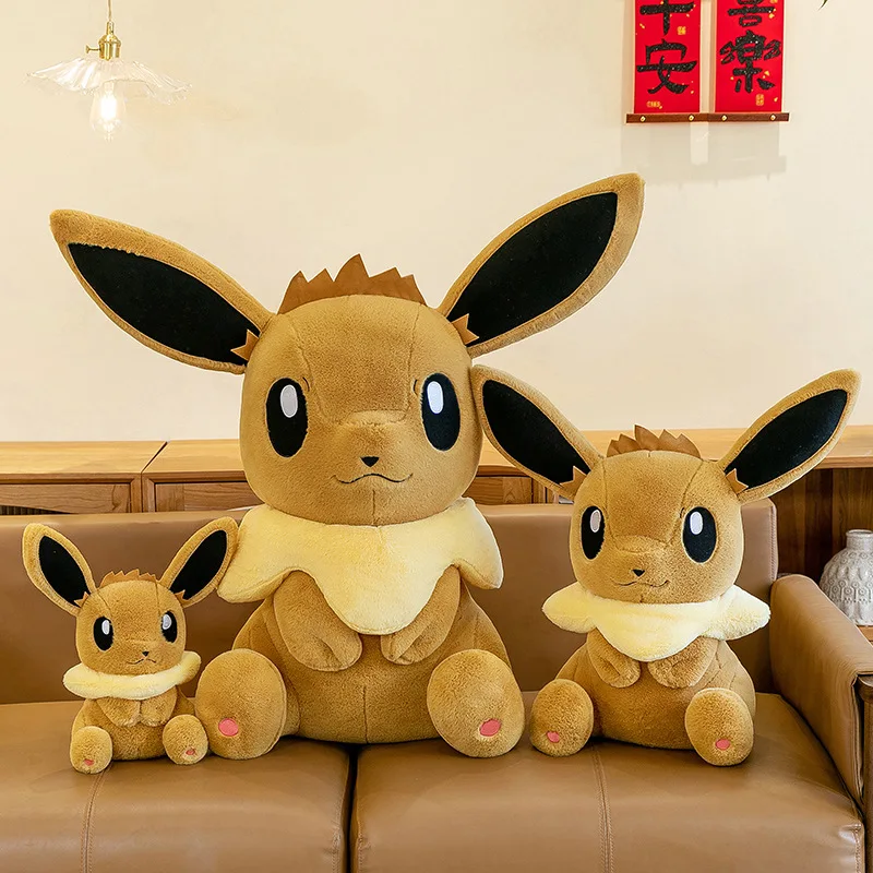 40/60/95cm Eevee Pokemon Large Plush Toys Anime Doll Cute Giant Pokémon Cute Cartoon Stuffed Plushie Pillow Gift for Children