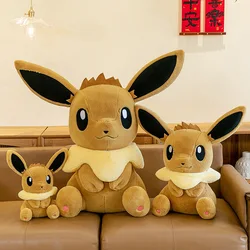 40/60/95cm Eevee Pokemon duże pluszowe zabawki Anime lalka śliczny gigantyczny Pokémon kreskówka wypchana pluszowa poduszka prezent dla dzieci