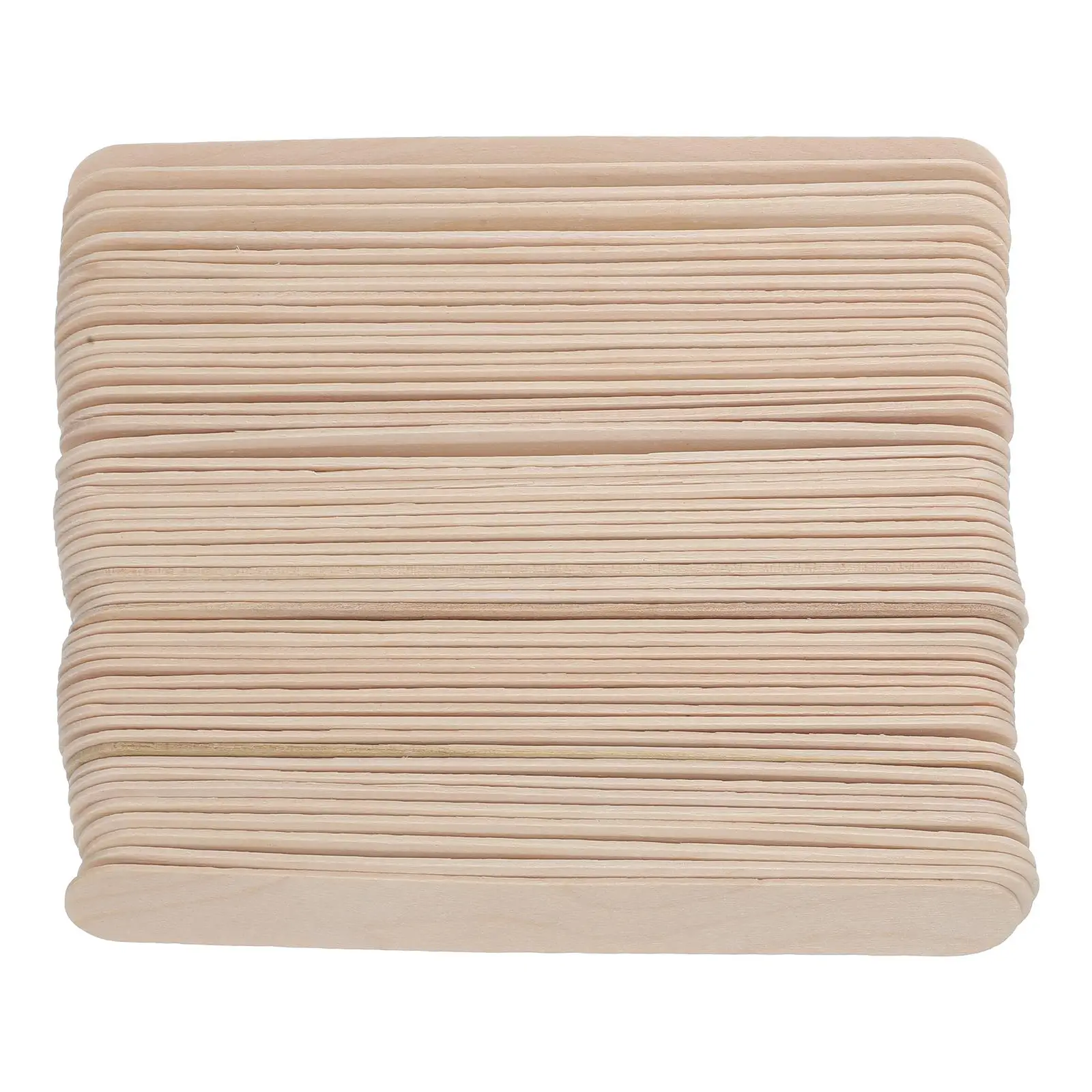 100 Pcs Popsicles Spatula Craft Sticks Paper Bag Equity Colored Jumbo Beige Applicator Child