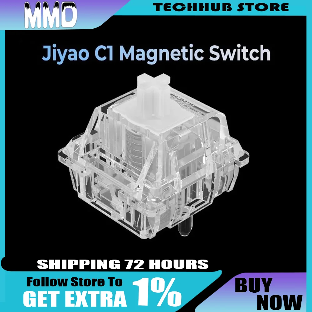 MMD C1 مفتاح مغناطيسي Jiyao مفتاح خطي مبهر للغاية قبل Lubed PC LY للوحة المفاتيح الميكانيكية المغناطيسية