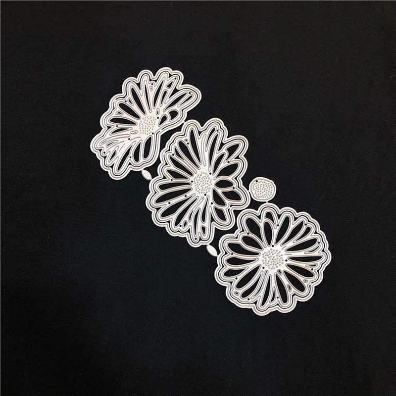 Flowers Cutting Dies Leaves Scrapbook Album Cover Frame Metal Embossing Paper Cards Making Tool DIY Decorative Knife Mould