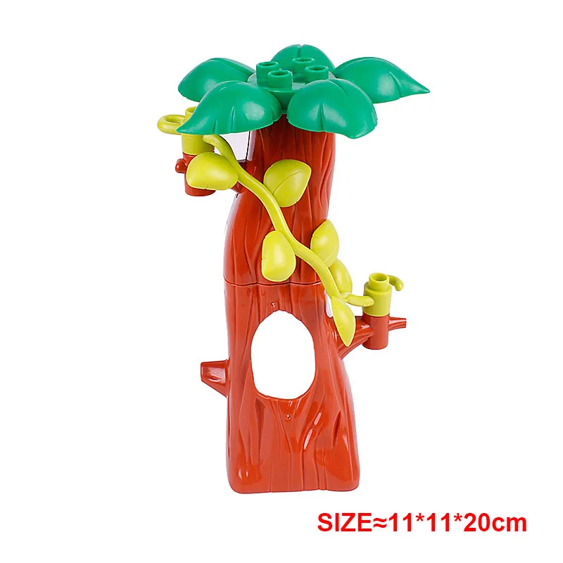 Big Size Building Blocks Amusement Park Accessories Slides Seesaw Swing Carousel Furniture Assembly Children\'s Toys City Gifts