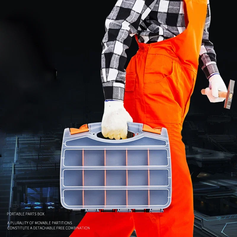 

Портативный ящик для хранения деталей, отвертка, АБС-пластик, металл, фурнитура, ящик для инструментов для авторемонта