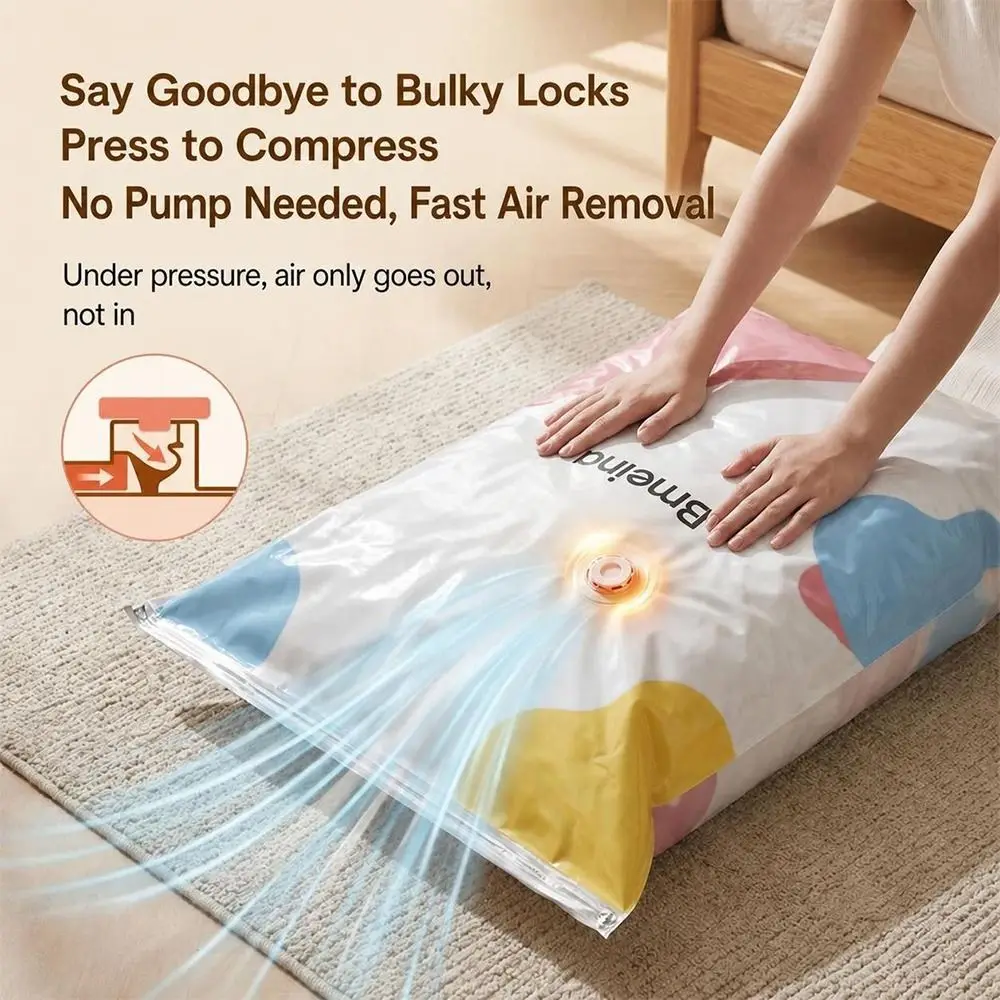 No Pump Vacuum Storage Bags Dust-proof Press & Seal Seal Compression Bag Large Capacity Space Saving Clothing Seal Bag