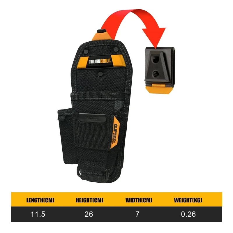 TOUGHBUILT TB-CT-35-M/L pochette pour pinces-milieu/grand pochette de ceinture à outils spécialisée sac de rangement épais résistant à l'usure