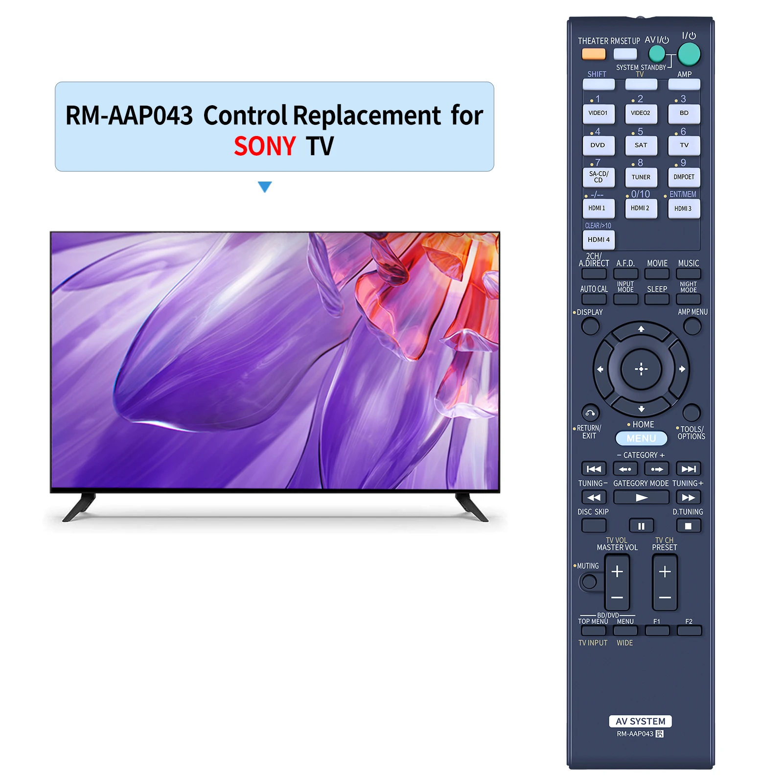 Remote control RM-AAP043 for Sony STR-DH800 AV System Receiver