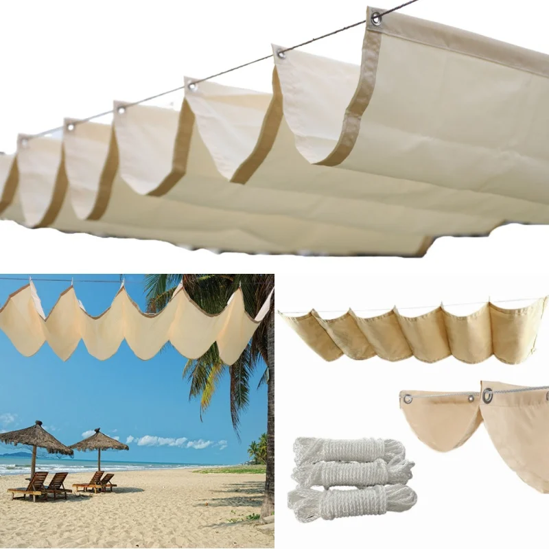

The Latest Style Of Perforated Stretchable Wave Sunshade Net Is Easy To Operate Provides Better Sun Protection