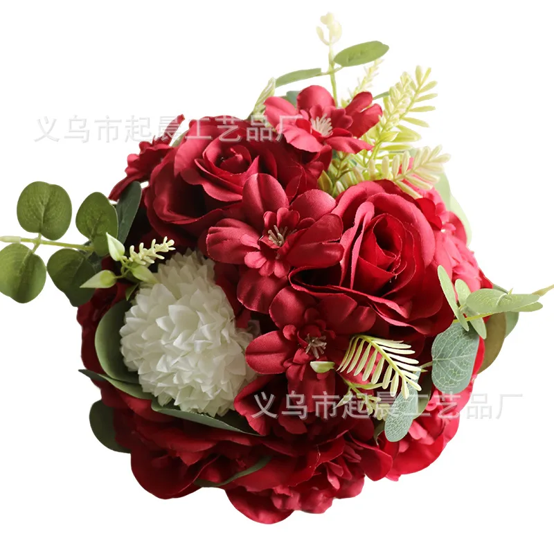Artificial Flowers Kissing Ball Centerpieces Fake Roses for Wedding Party