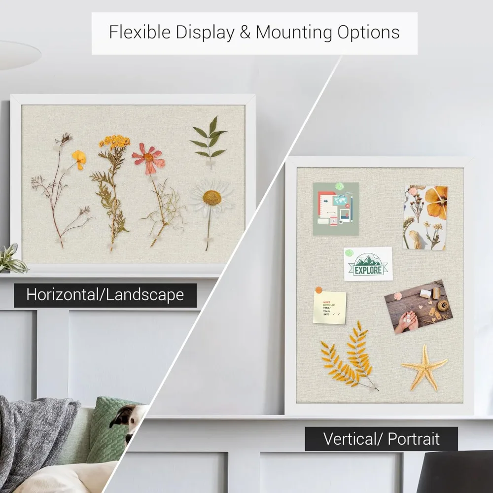 30x20 дюймов деревянная рама пробковая доска объявлений с льняной крышкой, настенная доска для булавок для офиса, дома, школы, декора