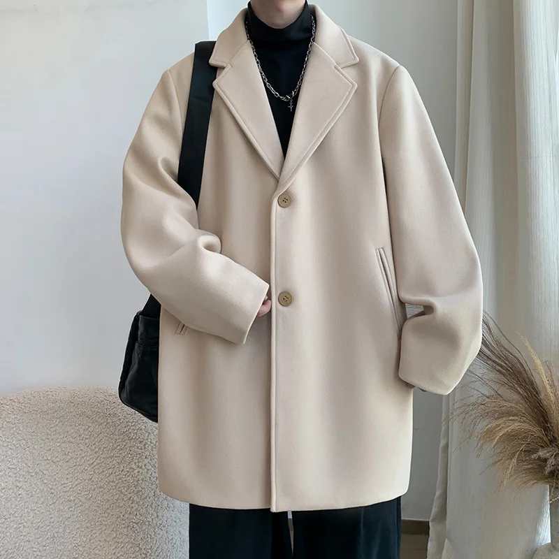 Big Size Long Winter Men's Coat Long Wool Coat Man Winter Warm Men's Trench Coat Top 2024 New Korean Reviews Clothes 5XL