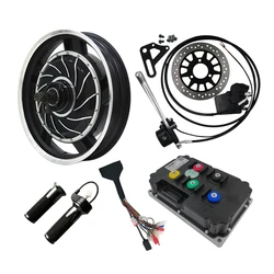 Kit di conversione del motore del motociclo elettrico da 8000W 72V 17 pollici con Controller a onda sinusoidale Kelly con 120-130kph