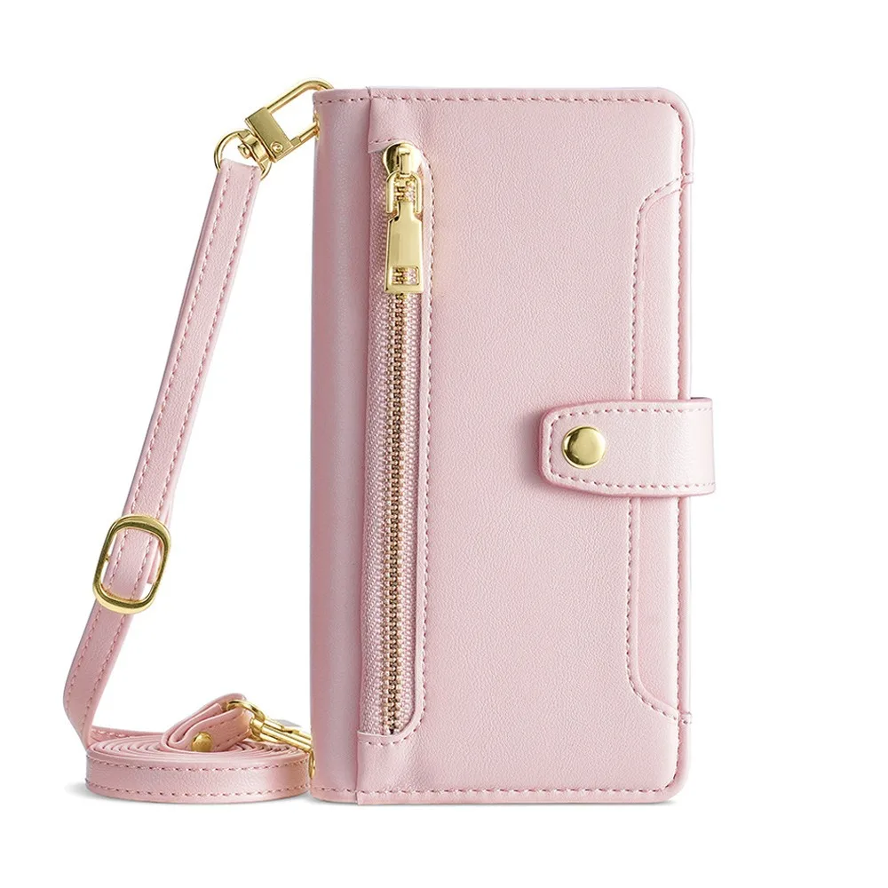

For OPPO Reno 14F 5G Case Wallet Shoulder Bag Case Funda Card Slots Cover For OPPO Reno 14F 5G Fundas