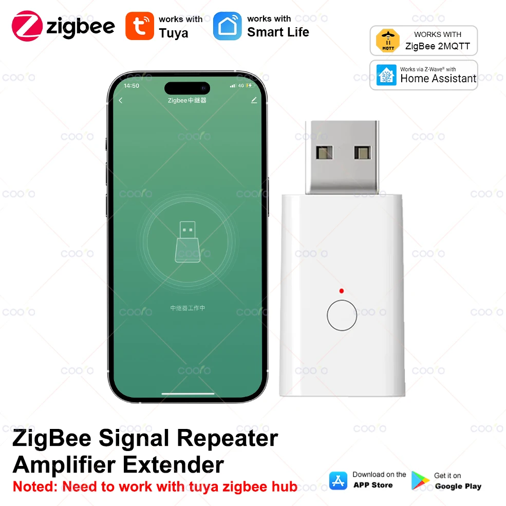 Tuya ZigBee リピーター ワイヤレス信号アンプ USB エクステンダー ZigBee ゲートウェイ ホーム アシスタント Zigbee2mqtt スマート ライフ アプリと連携