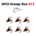 6 piezas de color naranja, talla 12