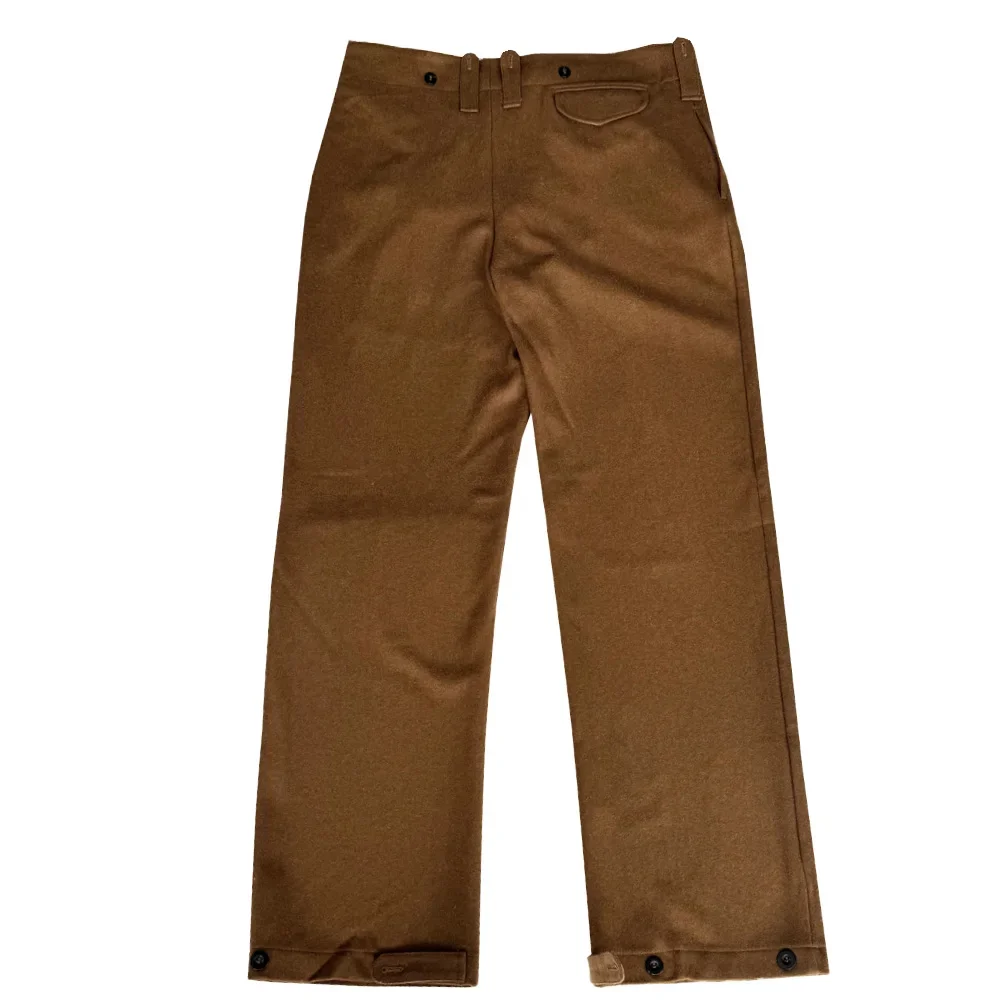 Pantalones de lana para hombre, uniforme WW2 P37, pantalones deportivos de entrenamiento de soldados británicos al aire libre, diseño asimétrico de