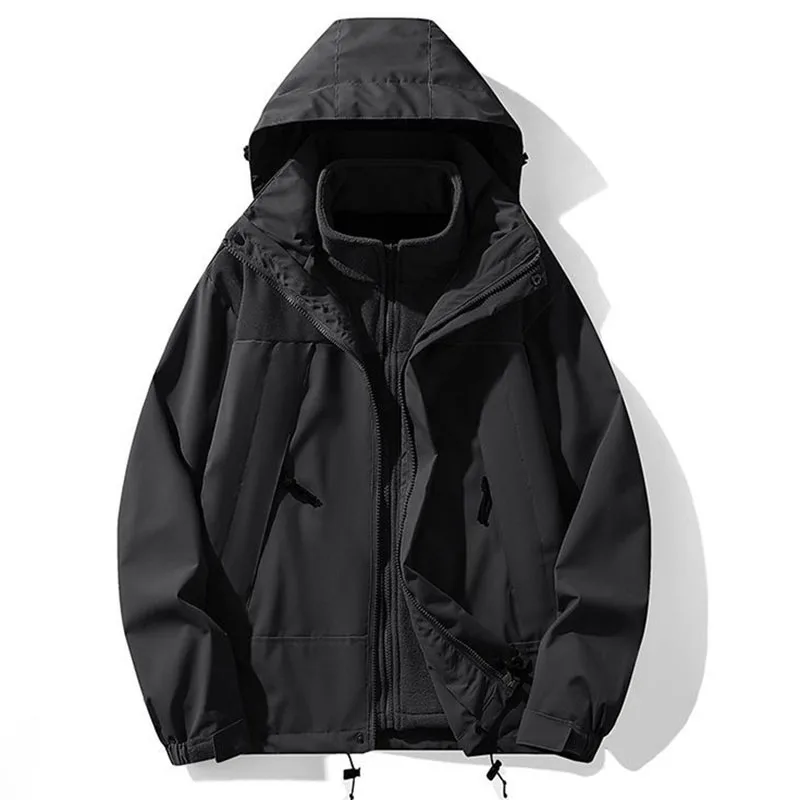 3 v 1 silná turistická bunda pro ženy, horolezectví, trekking, větrovka, venkovní sportovní bundy, podzimní zimní teplé fleecové nepromokavé kabáty - náhled 6