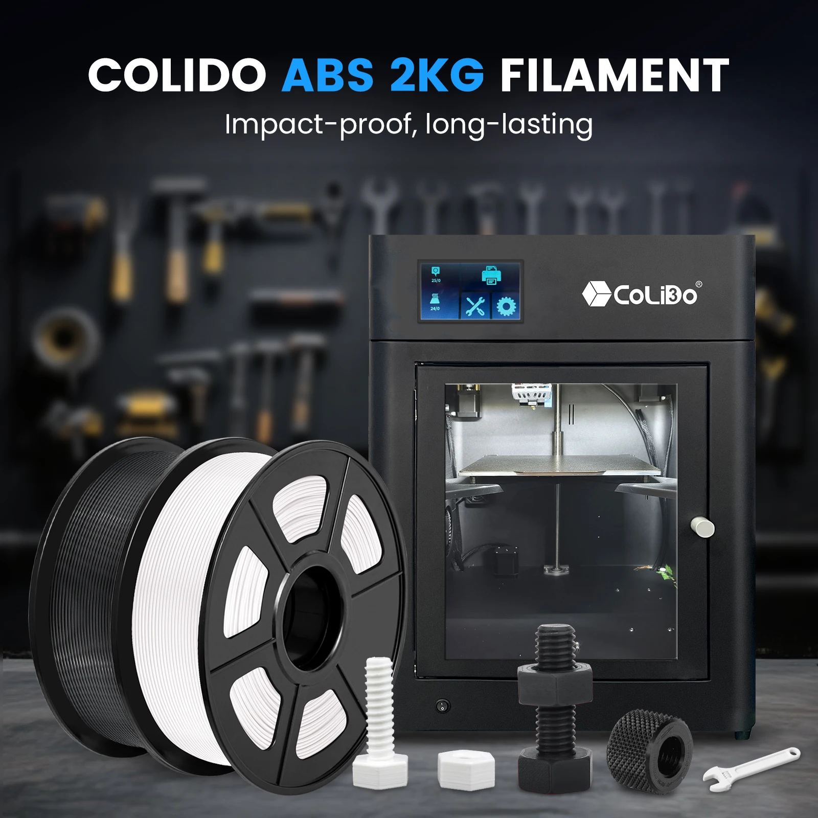 CoLiDo PETG/TPU/ABS 3D-Filament 2 kg 1,75 mm +/-0,02 mm 3D-Druckfilament, ordentlich gewickeltes Filament, Vakuumverpackung, schneller Versand, EU – Detail 18