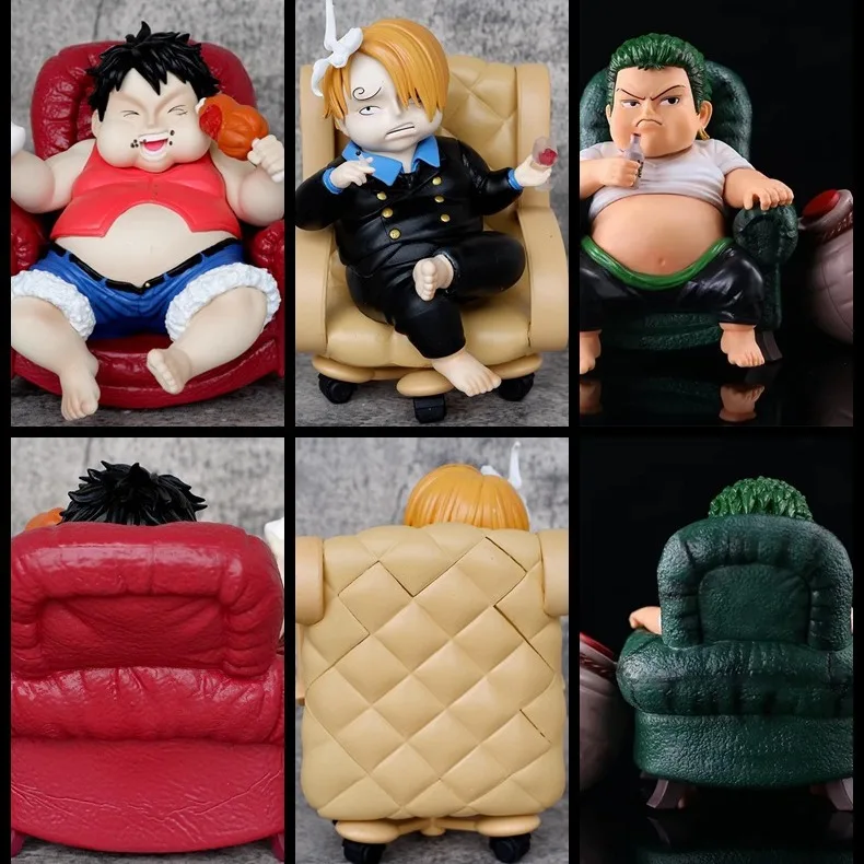 

Аниме ONE PIECE Sofa Roronoa Zoro Monkey D. Luffy Take A Drink Sanji фигурка ПВХ экшн-фигурка Коллекционная модель игрушка в коробке