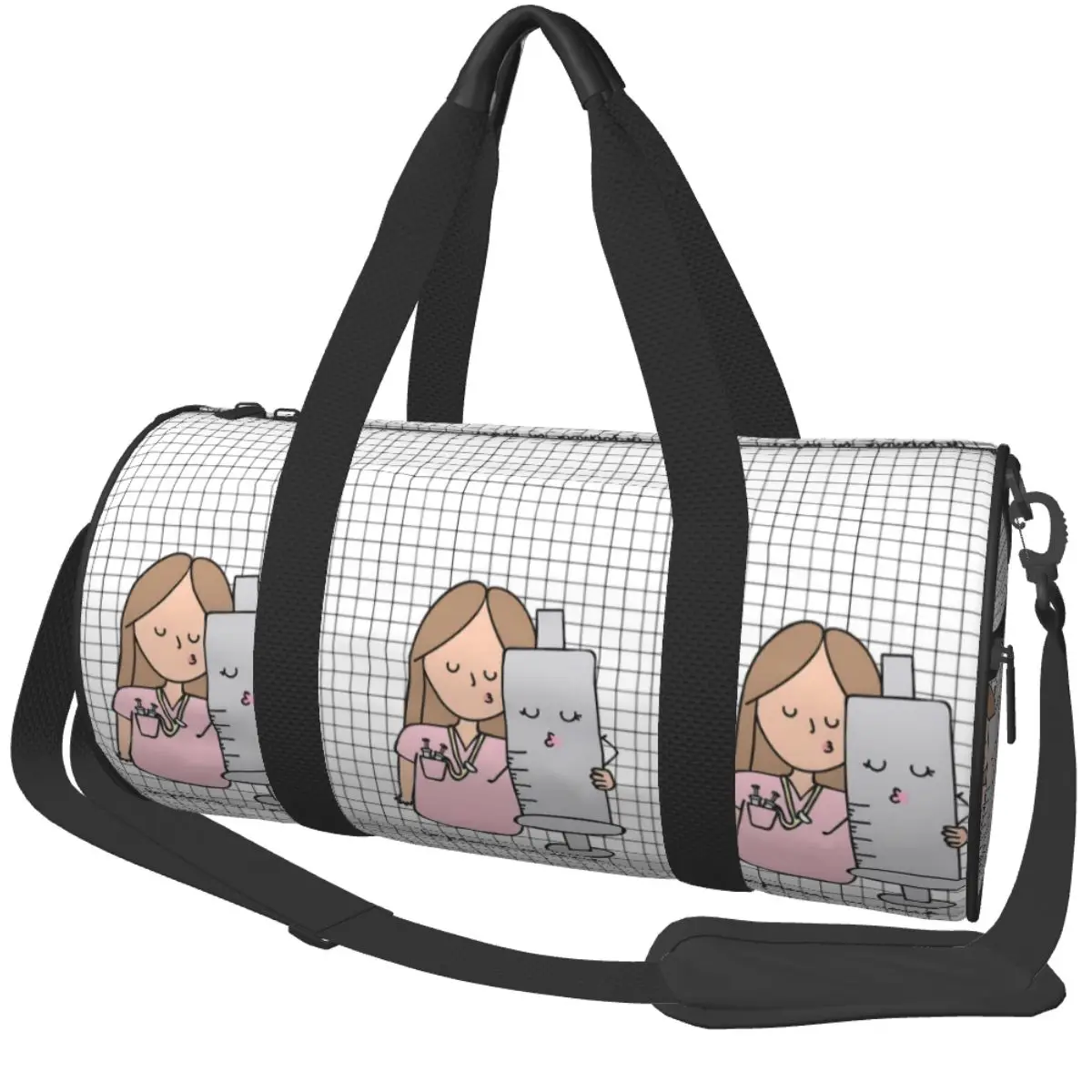 

Спортивная сумка Enfermera En Apuros для медсестер, милые аксессуары для спортзала, сумка для спортзала, дорожная сумка для выходных, мужская и женская сумка, винтажная сумка для фитнеса