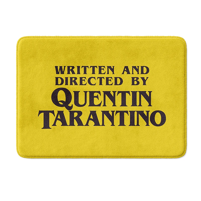 Aertemisi Written and Directed by Quentin Tarantino Bath Mat with Non Slip Base Absorbent Super Cozy Flannel Floor Rug Carpet