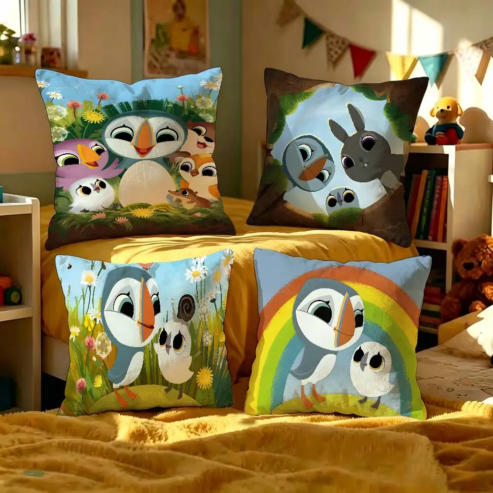 Puffin Rock P-Preschool pillow cover sofa cushion cover home room decoration children gift