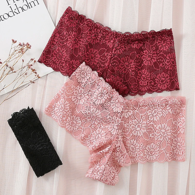 

CINVIK Sexy Women Lace Panties Underpants Low Rise Panties Ladies Fashion Floral Lace Underwear Comfort Panty Intimates Tanga