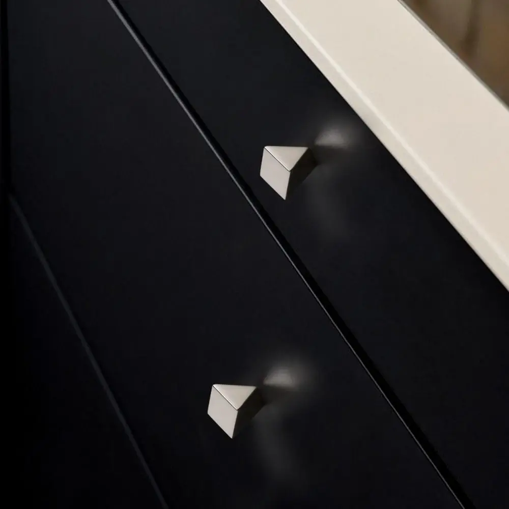 Solid Zinc Alloy Furniture Wardrobe Handle Square Design Small Size Drawer Cabinet Handle Irregular Shape Creative Design