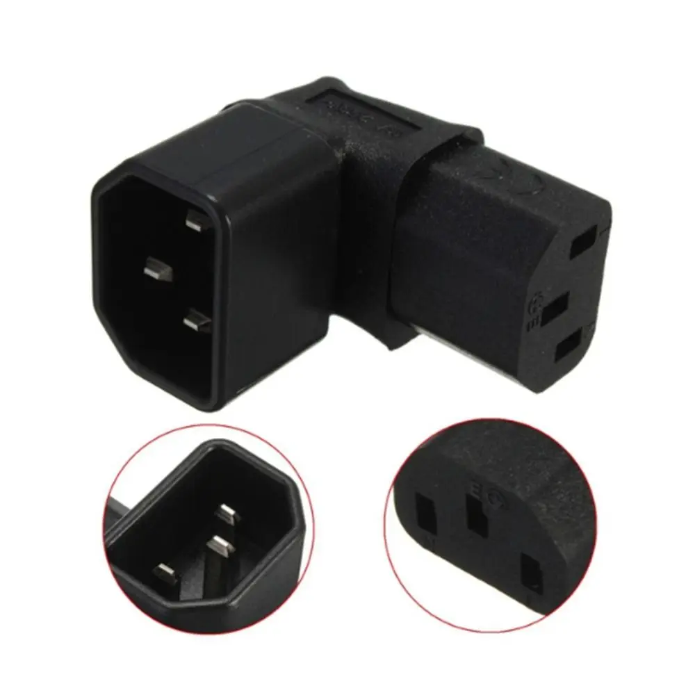 AC C14-C13 Bend Up/Down/Left/Right 90 Angled Corner Plug Down UP 10A 3Pin Power Adapter Conversion Plug AC Plug IEC Connector