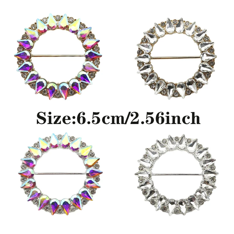 Large Metal Crystal Clothing Hem Knotted And Versatile Jewelry Buckle DIY Bow Knot Bag Decoration Slide Buckle